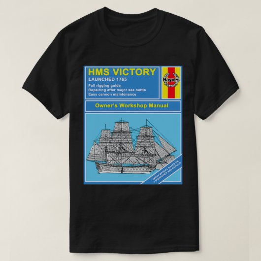 HMS Victory Mock Ownersマニュアル表紙 Tシャツ (デザイン正面)