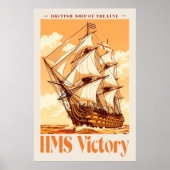 HMS Victory Poster Iconic British Ship of the Line ポスター (正面)