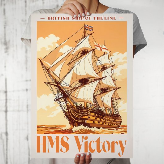 HMS Victory Poster Iconic British Ship of the Line ポスター