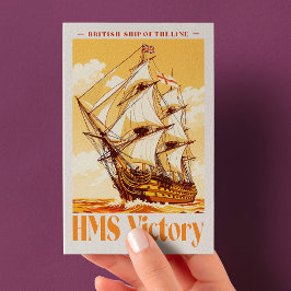 HMS Victory Poster Iconic British Ship of the Line ポストカード