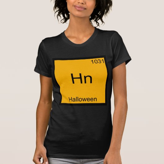 Hn - ハロウィン ユーモア 元素 メメ 化学 Tシャツ (正面)