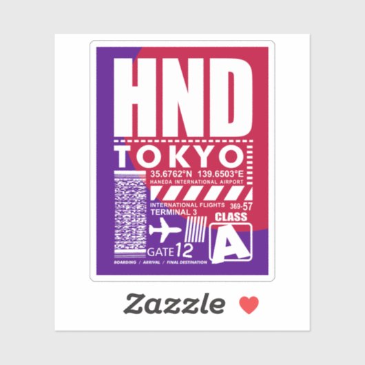 HND空港東京 シール (シート)