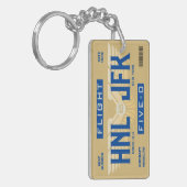HNL to JFK Flight 5-0 Boarding Pass Keychain キーホルダー (正面左)