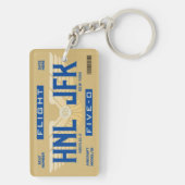 HNL to JFK Flight 5-0 Boarding Pass Keychain キーホルダー (裏面)