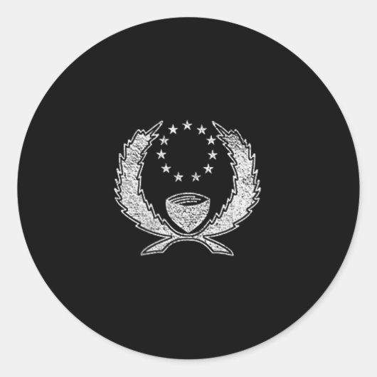 Hnpei Flag Microonesia Hnpean Banner ラウンドシール (正面)