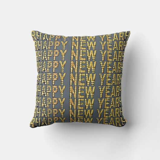 HNYイエローゴールド装飾用クッション クッション (裏面)