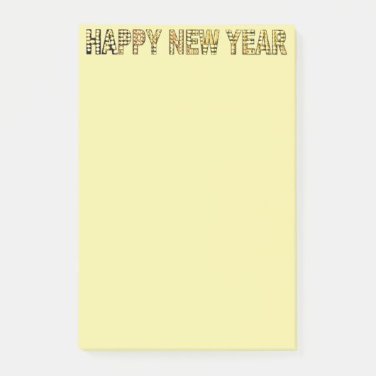 HNY-イエロー-Gld ポストイット (正面)