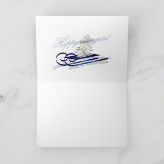 HNY sled サンキューカード