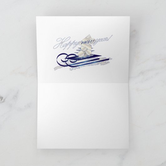 HNY sled サンキューカード (内部)