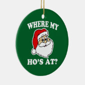 Hoクリスマスのサンタのおもしろいなオーナメントで私一方、 セラミックオーナメント (右)