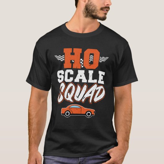 HOスケールスクワッドスロットカー Tシャツ (正面)