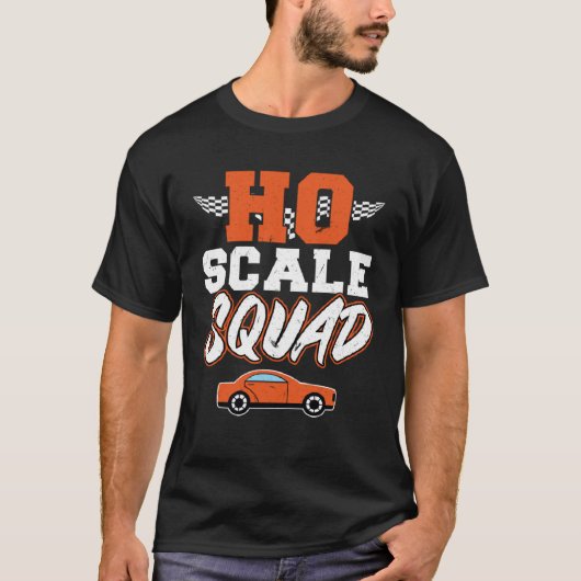 HOスケールスクワッドスロットカー Tシャツ (正面)