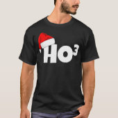 Ho3キューベドクリスマスホーホーホー数学先生おもしろいギフト Tシャツ (正面)