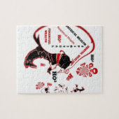 HO³ブラック・サンタ特別な富のクリスマス。 ジグソーパズル (横)