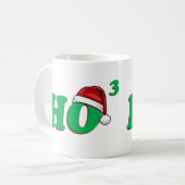 Ho 3 (立方体にされた)クリスマスのユーモア コーヒーマグカップ (正面左)