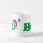 Ho 3 (立方体にされた)クリスマスのユーモア コーヒーマグカップ (中央)