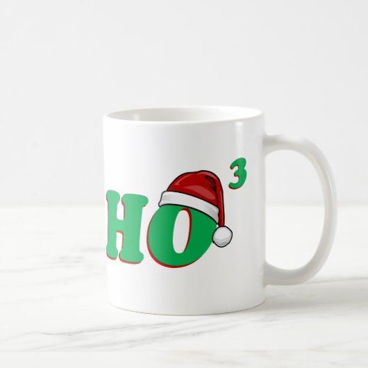 Ho 3 (立方体にされた)クリスマスのユーモア コーヒーマグカップ (右)