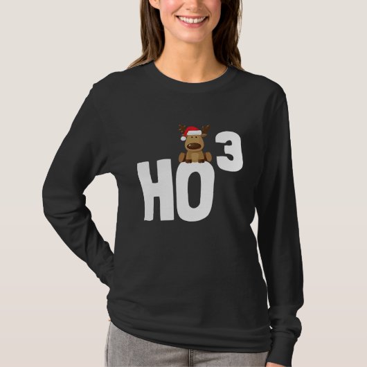 Ho 3 Cubed Christmas Ho Ho Math Teacher Ho3 Tシャツ (正面)