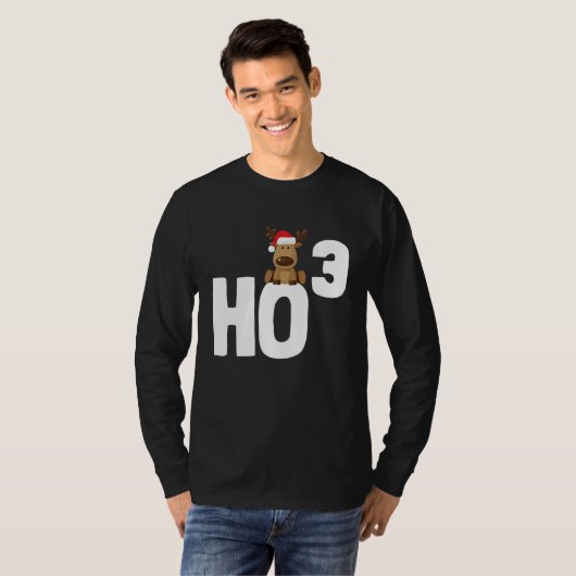 Ho 3 Cubed Christmas Ho Ho Math Teacher   Ho3 Tシャツ (正面フル)