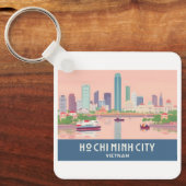 Ho Chi Minh City Vietnam Pastel Travel - Saigon キーホルダー (正面)