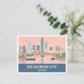 Ho Chi Minh City Vietnam Pastel Travel - Saigon ポストカード (スタンド正面)