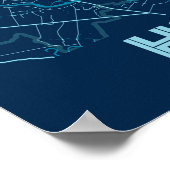 Ho Chi Minh - Vietnam Peace City Map ポスター (角)