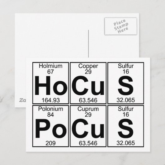 Ho-Cu-S Po-Cu-S (hocus pocus) – フル ポストカード (正面/裏面)