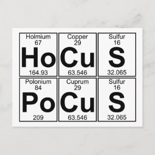 Ho-Cu-S Po-Cu-S (hocus pocus) – フル ポストカード