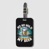 Ho Hoが7月の夏サンタで私のビアクリスマスを開催 ラゲッジタグ (正面縦)