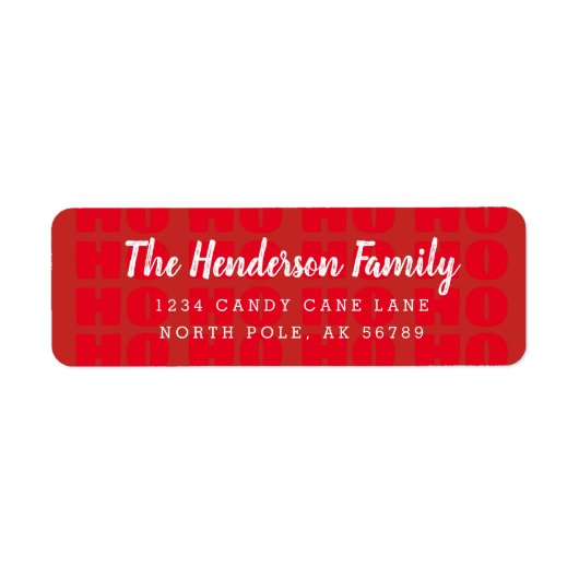 HO HOアドレスカスタムの背景パターン ラベル (正面)