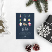 HO HOクリスマスカップル赤ちゃんシャワー サンキューカード