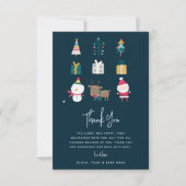 HO HOクリスマスカップル赤ちゃんシャワー サンキューカード (正面)