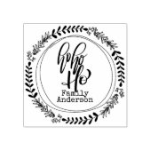 HO HOクリスマス書名パーソナライズされた ラバースタンプ (インプリント)