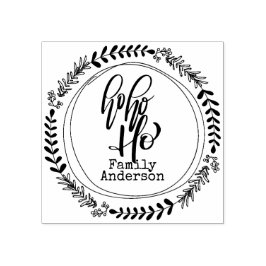 HO HOクリスマス書名パーソナライズされた ラバースタンプ