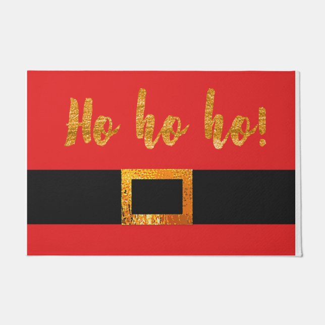 HO HOサンタのスーツのベルトのドアマットのドアマット ドアマット (正面)