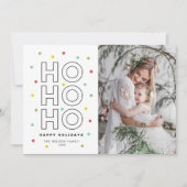 HO HOパステルカラフル紙吹雪ドット写真 シーズンカード (正面)