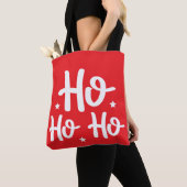 HO HOフェスティバルレッド&ホワイト トートバッグ (クローズアップ)