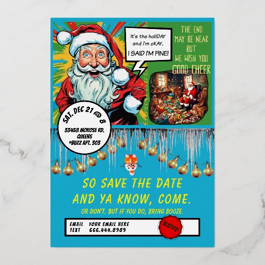 HO HOホイル救済招待状 箔招待状 (裏面)