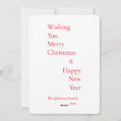 HO HOメリークリスマスグリーティングフォトカード シーズンカード (裏面)