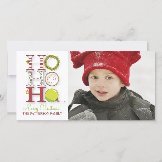 HO HOメリークリスマスフォトグリーティング シーズンカード (正面)