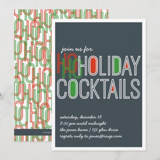 Ho Ho休日の招待 招待状 (正面/裏面)