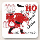 HO HO感謝と素敵なクリスマスを持つ コースター (正面)