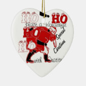 HO HO感謝と素敵なクリスマスを持つ セラミックオーナメント (右)