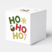 HO HO+クリスマスプリン、キャンディ、スノーフレーク フェイバーボックス (裏面サイド)
