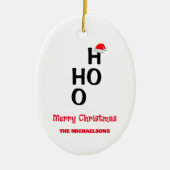 Ho Ho:メリークリスマス セラミックオーナメント (正面)