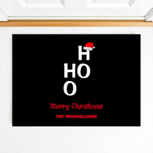 Ho Ho:メリークリスマス ドアマット