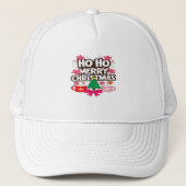 Ho Ho メリークリスマス – ホリデーシーズンのほっこりとした雰囲気 キャップ (正面)