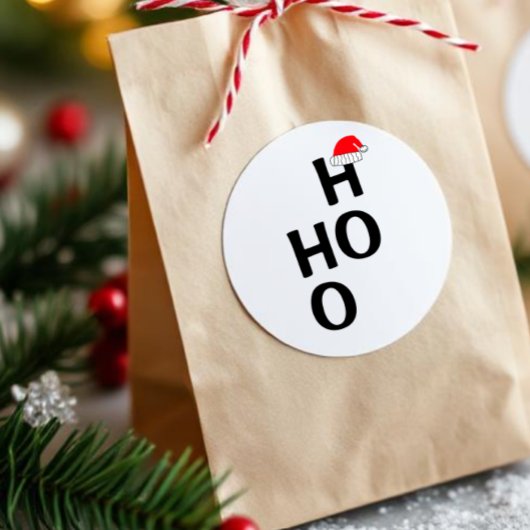 Ho Ho：メリークリスマス ラウンドシール