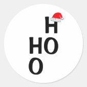 Ho Ho：メリークリスマス ラウンドシール (正面)