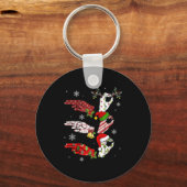 Ho Ho Asl Sign Language Deaf Pride Family Pajamas キーホルダー (正面)